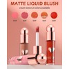 Blush Stick for Cheeks, Cream Matte Liquid Blush, Velvet Lightweight