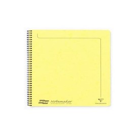 Clairefontaine - Ref 3094Z - Europa Notemaker Sidebound Notebook (120 Pages) - A4 Size, 90gsm Brushed Vellum Paper, Micro-Perforated Sheets, Lined Rulings - Lemon