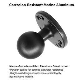 AGEofDMS 1.5"/C Size / 38mm Cast Aluminium Alloy Ball Mount, AMPS Hole Round Plate Base, Compatible with Double Base Arm and RAM Mounts