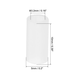 PATIKIL 3.2mm ID x 5mm OD x 10mm L Round Spacers Washers, 100 Pack Nylon Standoff Gaskets for M3 Hardware Screws Bolts for 3D Printer Electrical Outlet, White