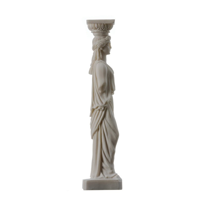 BeautifulGreekStatues Column Caryatid Statue Acropolis Athens Greek Roman Alabaster 9.8"