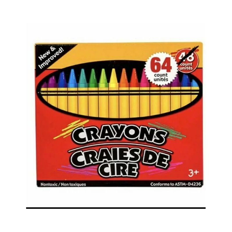 JOT NEW JOT 64 Count Crayons Craies de Cire with