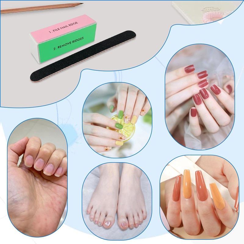 Black Nail File and Buffer, 1 Piece Large Square Sponge