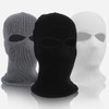 JIHUOO Winter Knitted Balaclava Full Face Mask 2 Hole Ski