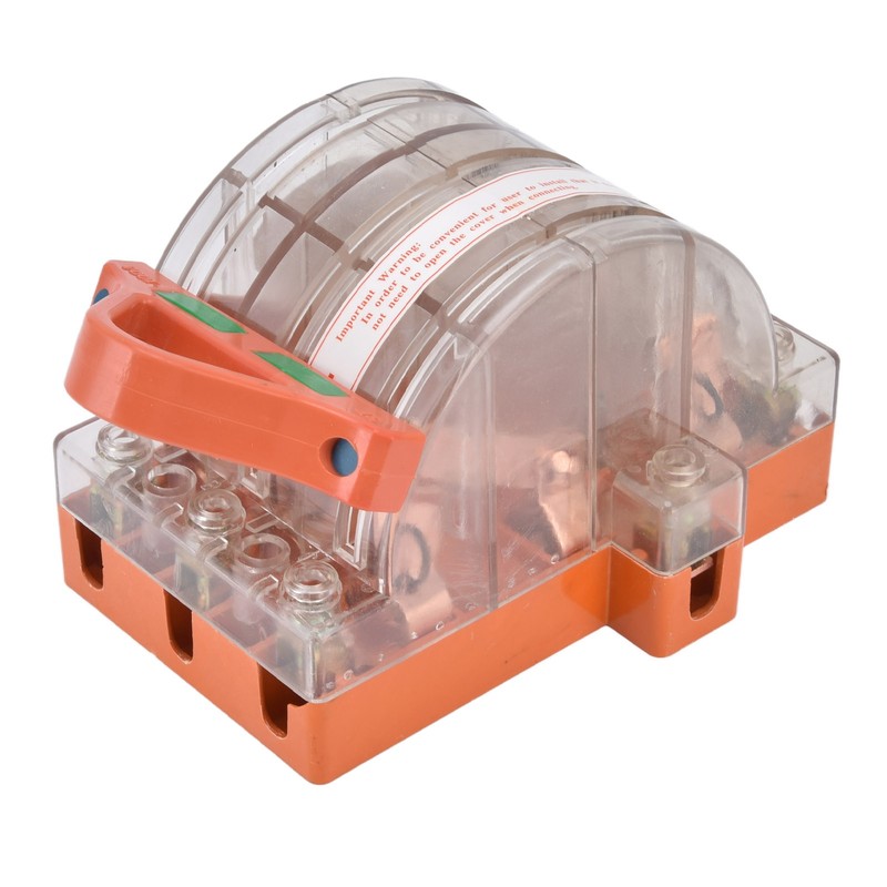 Disconnect Knife Switch Full Copper Transparent Shell 3 Pole Double