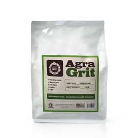 AgraGrit Walnut Shell Media 35-60 Grit - Fine, CrushedWalnut Shells for Blasting, Polishing, Deburring, Anti-Skid and Fillers, 10 lbs (3560-0010-AG)