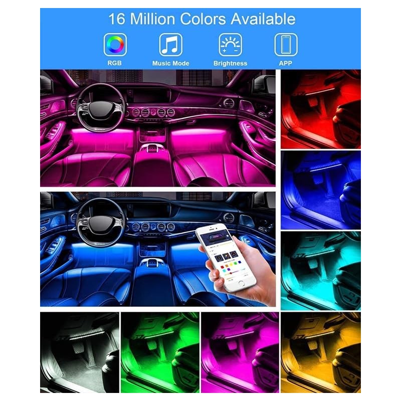 Car Passion Kit Led Interni Auto RGB Illuminazione Luce Ambiente