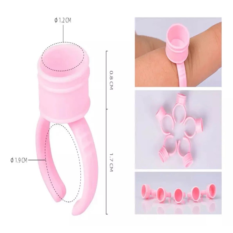 Layana Anillos Para Microblading Pegamento Pigmentos Anillo 200 Pzs