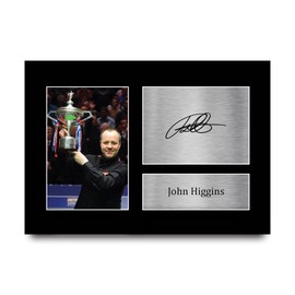 HWC Trading A4 John Higgins Snooker Gifts Printed Signed Autograph Picture for WST Memorabilia Fans