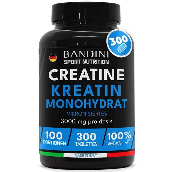 BANDINI Bandini? Creatine Monohydrate 3000 mg | 300 Tablets (+3-month