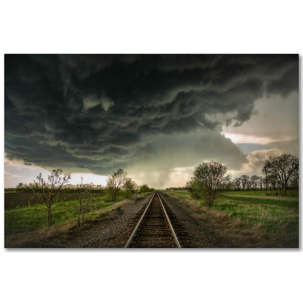 Railroad Photography Print (Not Framed) Picture of Train Tracks Leading