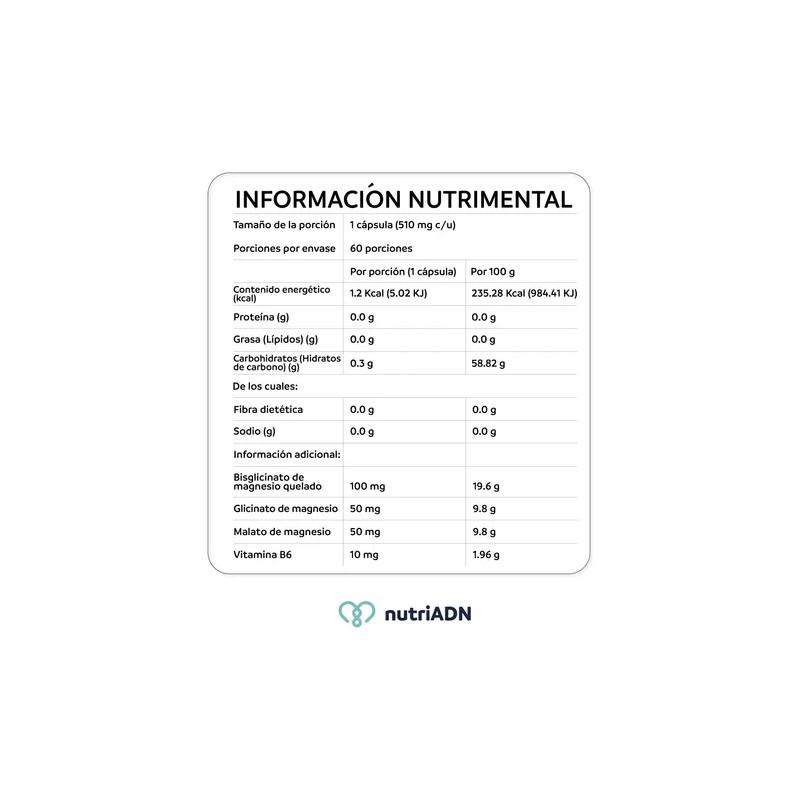 Magnesio Quelado Support Relajacion Y Sueño Glicinato 60caps