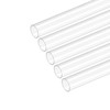 sourcing map Plastic Pipe Rigid Polycarbonate Round Tube Clear 0.4"(10mm)