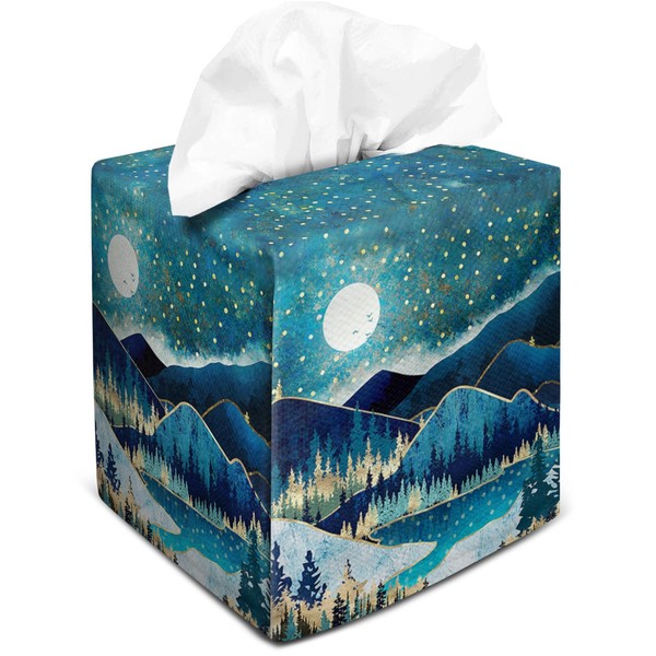 Tissue Box Cover Square Velvet Decorative Tissue Box Holder Cute