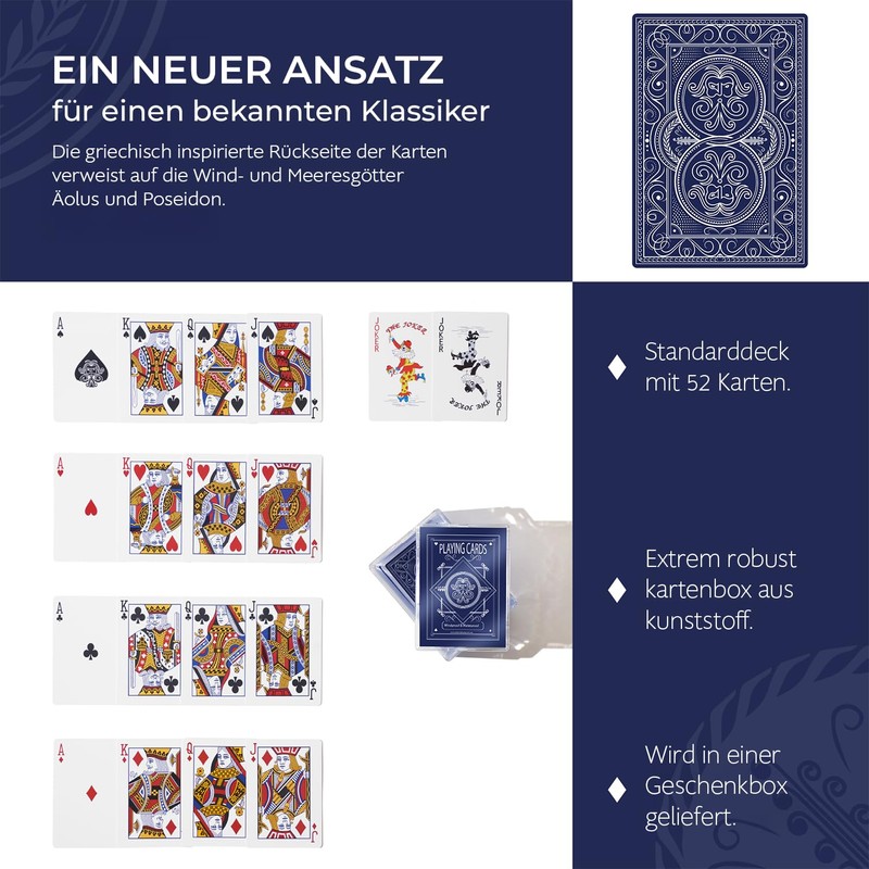Heavy Playing Cards UK, Wind-Resistant and Waterproof Deck of Cards,
