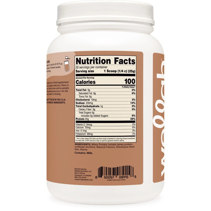Wellah Your Whey (30 Servings, Coconut Flavored) - Whey Protein