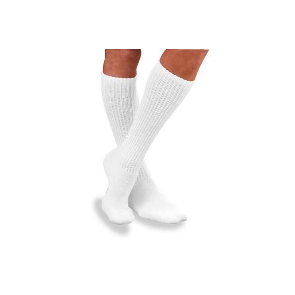 495754PR - Diabetic Compression Socks JOBST Sensifoot Knee High Medium White Closed Toe