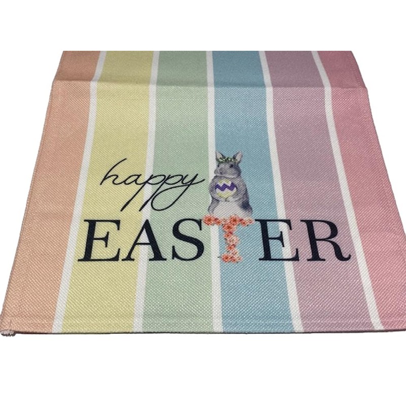 Easter Pastel Stripe Table Runner