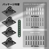 Raonlla Stainless Steel Rectangular Pad Eye Ceiling Hook for Sunshade,