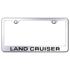 Au-TOMOTIVE GOLD Laser Etched Logo License Plate Frame for Toyota Land Cruiser (Chrome)
