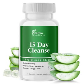 Dr Vitamin Solutions 15 Day Cleanse Gut Support for Women & Men All Natural Colon Cleanser for Constipation Relief 30 Capsules