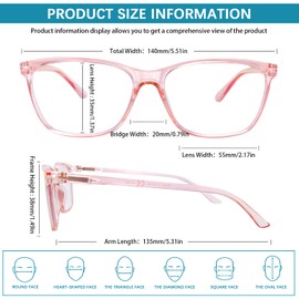 Progressive Multifocus Reading Glasses Blue Light Blocking,Spring Hinge Readers for Women Men (Mix Color-1, 2.0, multiplier_x)