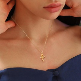 Cross Chain, Cross Chain Gold Women's 18K Gold Plated Cross Chain, Hypoallergenic Necklace with Cross Pendant, Fashion Jewellery for Women Girls Gift