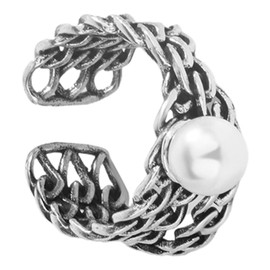 Healeved 4pcs Finger Ring for Teen Girls Women Ring Jewelry Pearl Design Versatile for Daily Wear