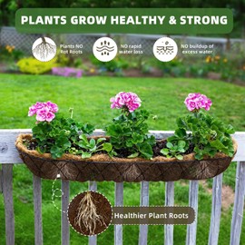 Wuyusile 2-Packs 30in Coco Liner,Wall Basket Planter Liner, Coco Liner Roll Hanging Basket Pad,Garden Plants Wall Planter Basket, Durable Coconut Husk for Planting