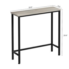 Mordchil HF Narrow Console Table, 29.5" Small Entryway Table, Accent Slim Hallway Tables, Thin Sofa Side Tables for Hallway, Bedroom, Living Room, Foyer, Light Brown