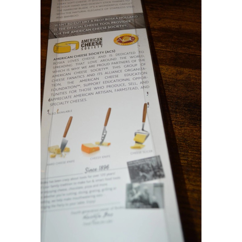Boska Holland Stainless Steel Bamboo Cheesy Knife, Soft Cheeses