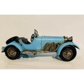 Upper Decker Ltd. Classic Vintage Metal Blue Racing Car Collectable Model UT-586