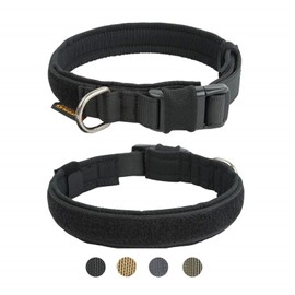 EXCELLENT ELITE SPANKER - Collar militar para perro de nailon ajustable de liberación rápida para perros pequeños y medianos (BLK-M)