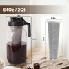 Cold Brew Coffee Maker - 64 Oz Heavy-Duty Glass Mason