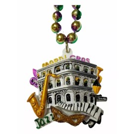 Mardi Gras Balcony Beads Party Favor Jazz Mask Keyboard