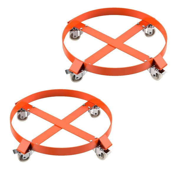 55 Gallon Drum Dolly, 1,000 Pound Capacity,Heavy Duty Barrel Dolly