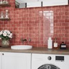 VEELIKE 12 Sheets Terracotta Subway Tile Peel and Stick Backsplash