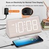 DreamSky Wooden Digital Alarm Clock for Bedroom - Living Room