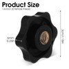 20Pcs 1/4-20 Knob 6 Star Knobs Black Nylon T Track