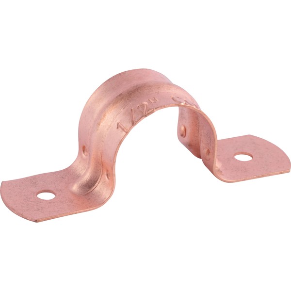 HoldRite 1/2 Inch Copper 2-Hole Strap, 50 Pack, Pipe Support,
