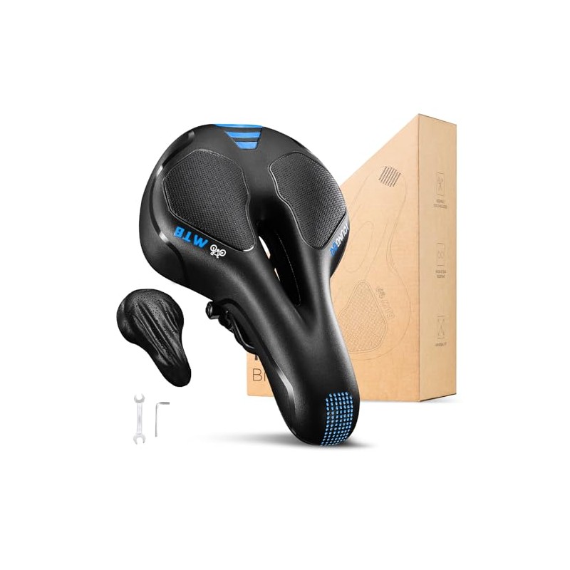 YOUNGDO Saddle Bicycle Saddle Cushion, Super Thick, Memory Foam Cushion,