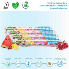 Tree Hugger All Natural Bubble Gum, Fantastic Fruit, 1.6 Ounce (Pack of 12)