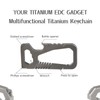 Imentha Titanium Carabiner Keychain with Bottle Opener - Heavy Duty