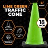 18” Lime Green Traffic Cone - 1 Pack - Premium