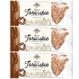 KOPERNIK PIERNIKI TORUNSKIE ICED HEARTS 3 pack x 120 g. / 4.23 oz. Product of Poland. Packing by Granda.