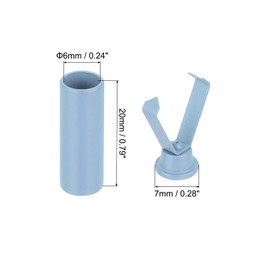 uxcell 8Pcs Shoelace Tips Alloy Shoelace Head, Light Blue Cylindrical Shoe Lace Ends Cords End Tip Metal Aglets Replacement Head for Shoestring Clothes