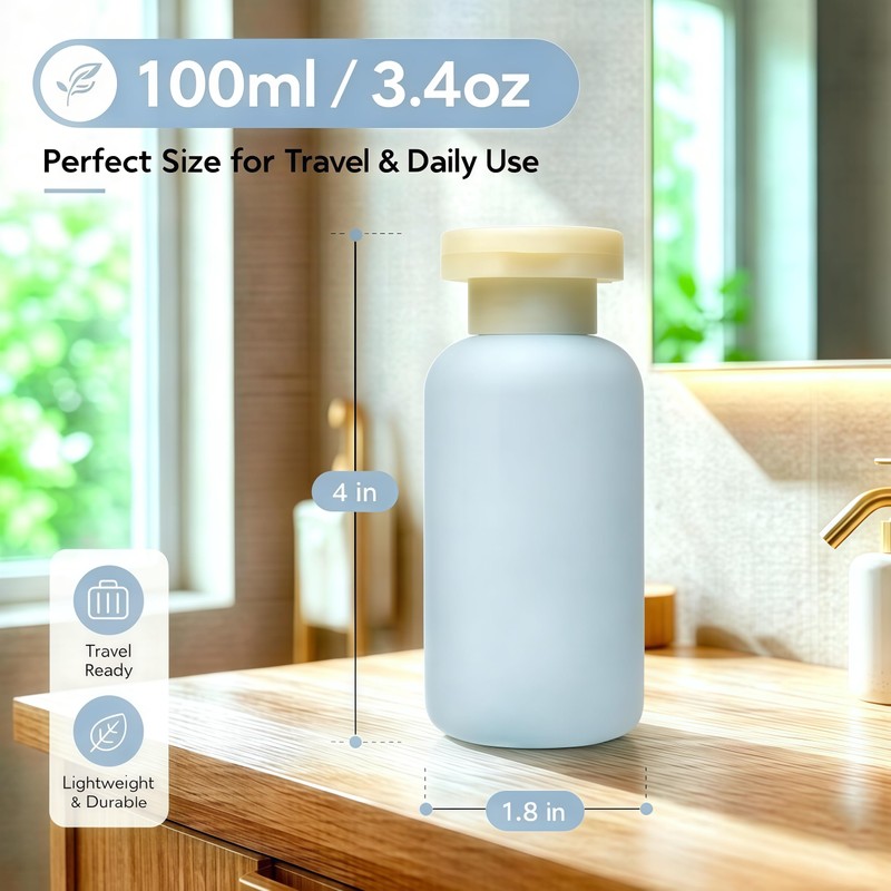 Travel Shampoo Bottles for Toiletries, Leak Proof Travel Size Toiletries