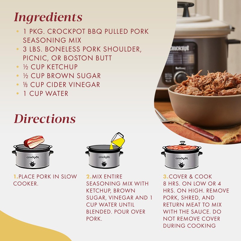 Crock-Pot Pulled Pork Seasoning Mix, 1.25 Ounce (Pack of 12)