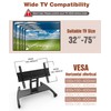 Rolling TV Stand, Portable Mobile Floor Confidence Monitor Stand on