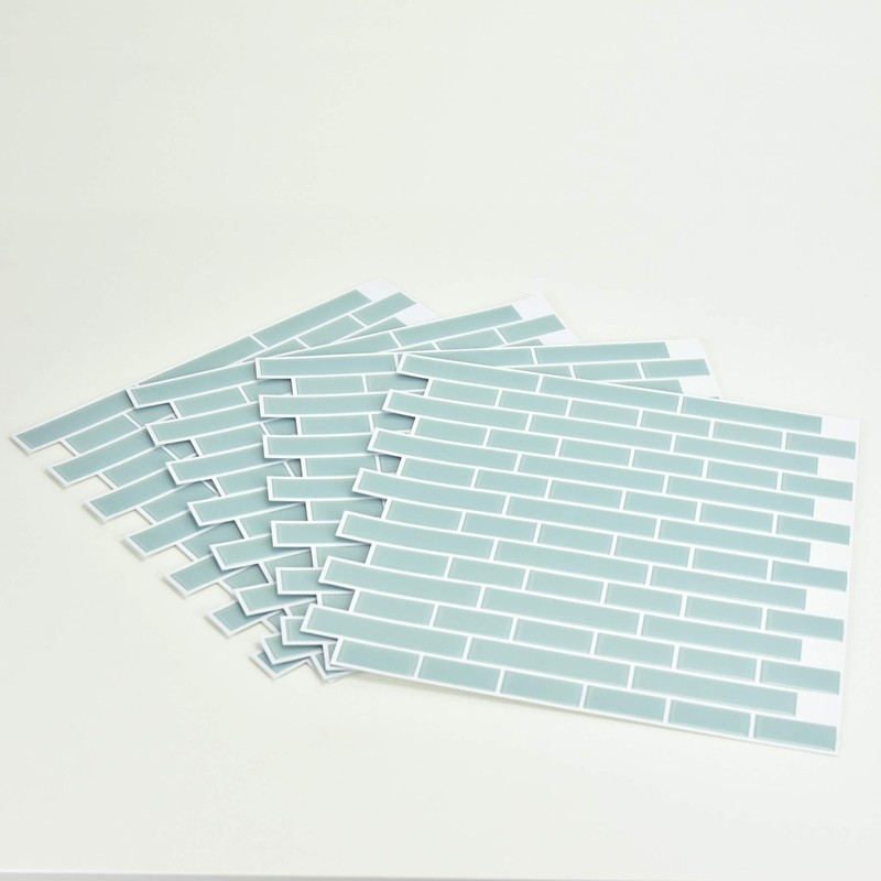 In Home NH2361 Sea Glass Peel & Stick Backsplash Tiles,